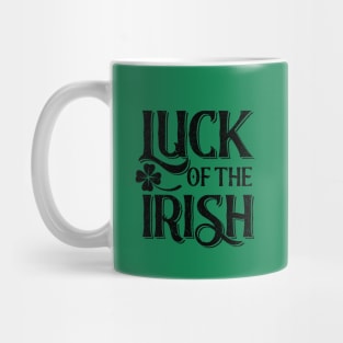 Saint Patrick Luck of the Irish Black Vintage Mug